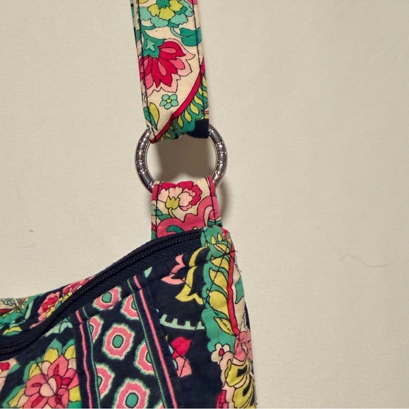Vintage Vera Bradley Navy and Pink Floral Crossbody Bag - Picture 6 of 10